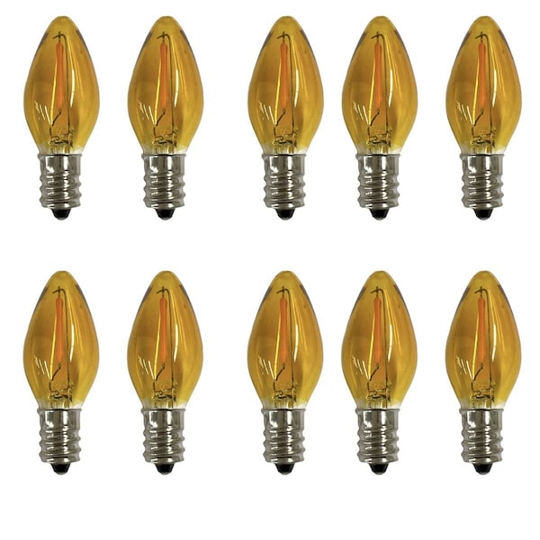 Ilc Replacement For LED AMBER C7 LED BASE TYPE E12 10PK 10PAK:WX-RSB7-7 - main